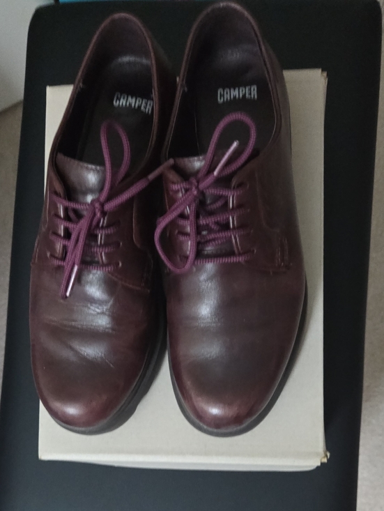 Camper Other - Camper Men's Burgundy Leather Lace-Up Oxfords
